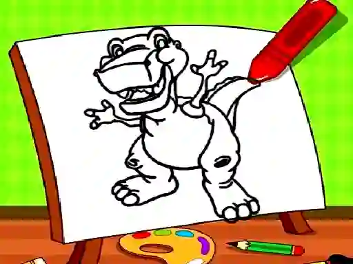 Mchezo Easy Kids Coloring Dinosaur online