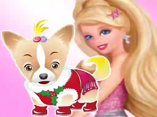 Mchezo Barbie's Dog Dressup online