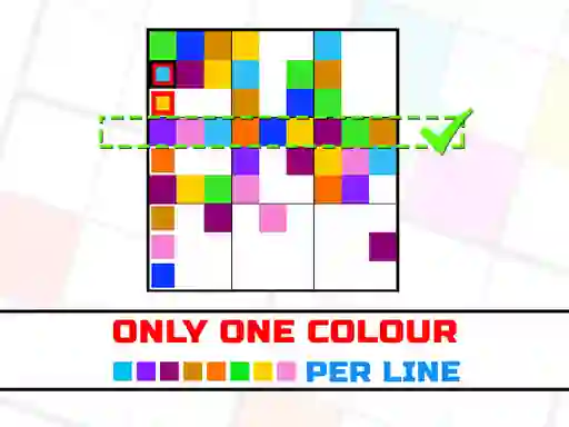Mchezo Only one color per line online
