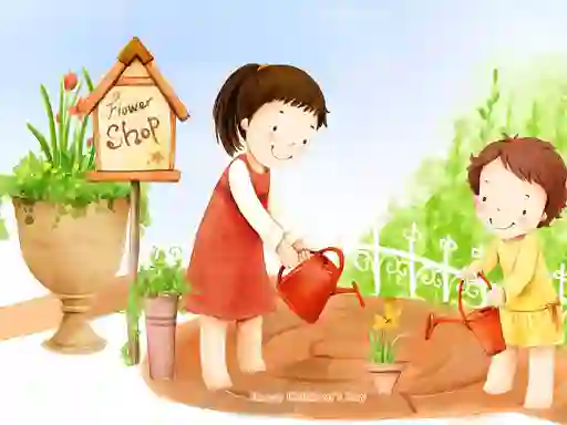 Mchezo Cartoon Childrens Day Puzzle online