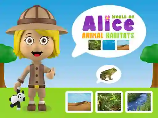 Mchezo World of Alice Animal Habitats online