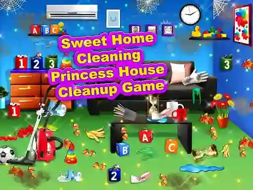 Mchezo Sweet Home Cleaning: Princess House Cleanup Game online