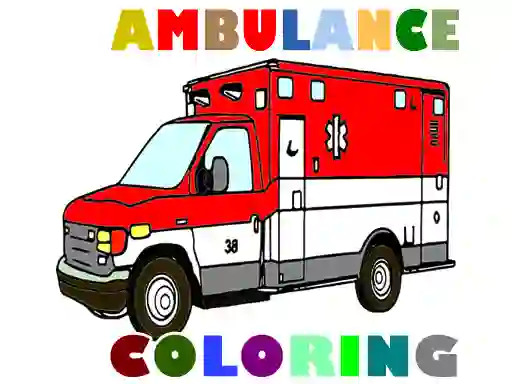 Mchezo Ambulance Trucks Coloring Pages online