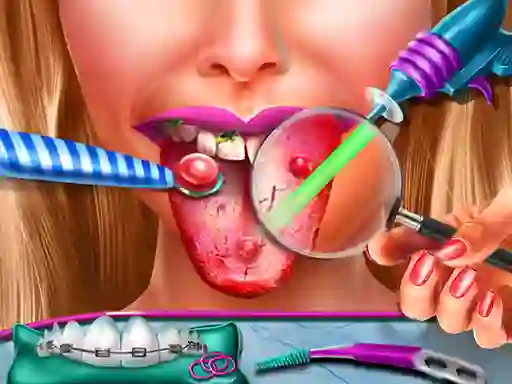 Mchezo Ellie Tongue Doctor online