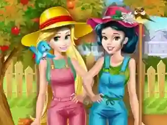 Mchezo Princesses Working In the Garden online
