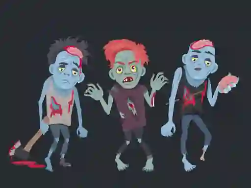 Mchezo Zombies and Skeletons Coloring online