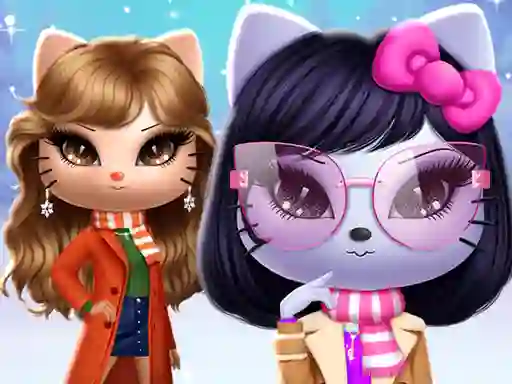 Mchezo Kitty Squad Winter Dress Up online