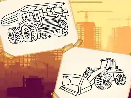Mchezo Construction Trucks Coloring online