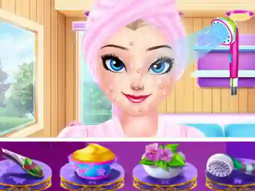 Mchezo Elsa Holiday Spa Relax online