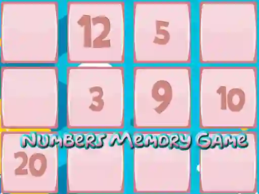 Mchezo Memory Game With Numbers online