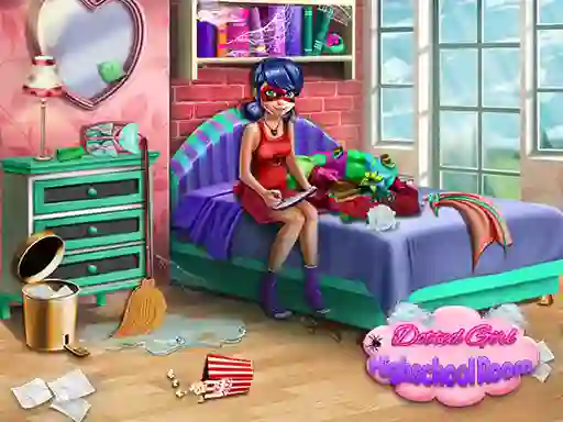 Mchezo Dotted Girl: Highschool room online