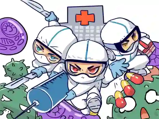 Mchezo Against Coronavirus Puzzle online