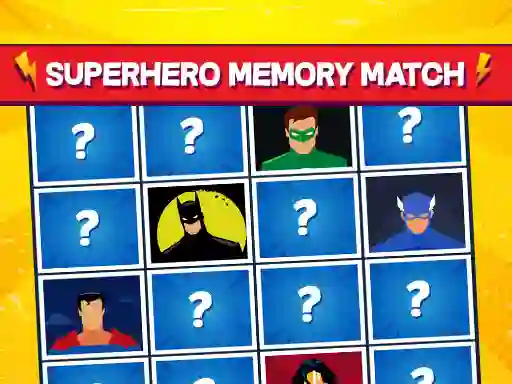 Mchezo Superhero Memory Match online