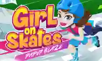 Mchezo Girl on Skates Paper Blaze online