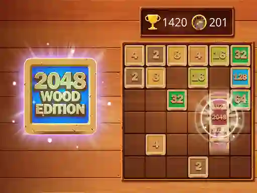 Mchezo 2048 Wooden Edition online