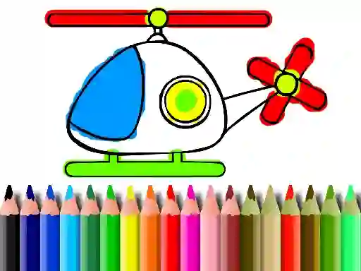 Mchezo Back To School Helicopter Coloring online