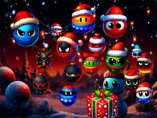 Mchezo Christmas Rush : Red and Friend Balls online