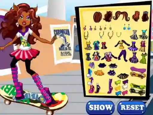 Mchezo Clawdeen skates online