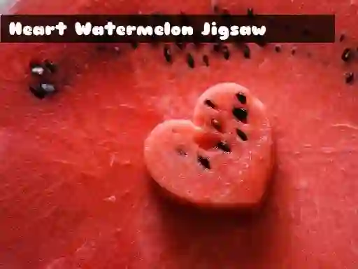 Mchezo Heart Watermelon Jigsaw online