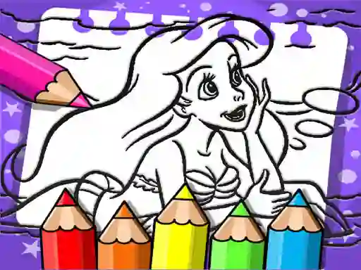 Mchezo Ariel The Mermaid Coloring Book online