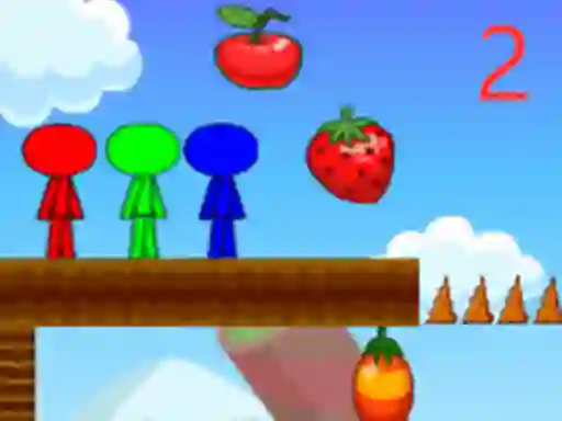 Mchezo Stickman Bros In Fruit Island 2 online