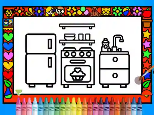 Mchezo Color and Decorate Rooms online