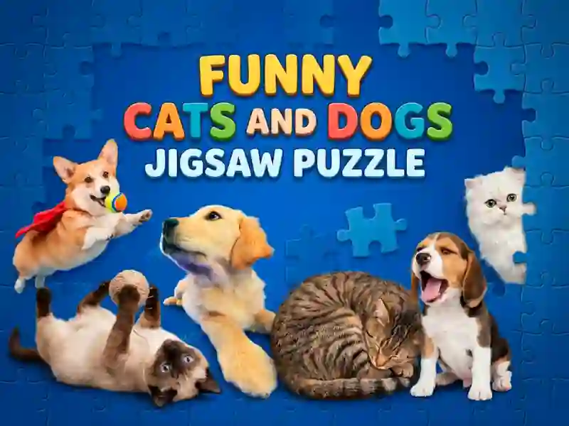 Mchezo Funny Cats And Dogs Jigsaw Puzzle online