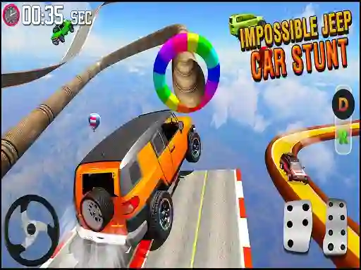 Mchezo GT Jeep Impossible Mega Dangerous Track online