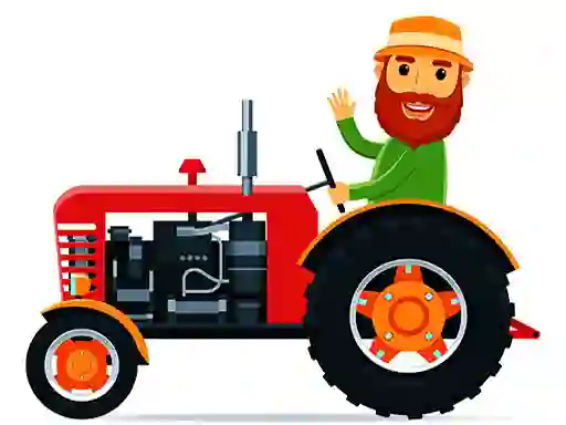 Mchezo Cartoon Farm Traktors online