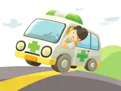 Mchezo Cartoon Ambulance online