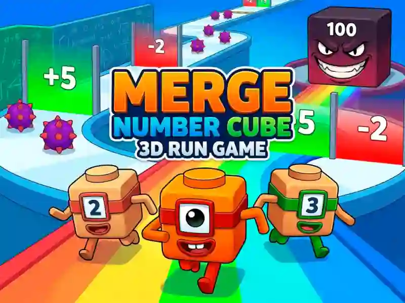Mchezo Merge Number Cube 3d Run Game online