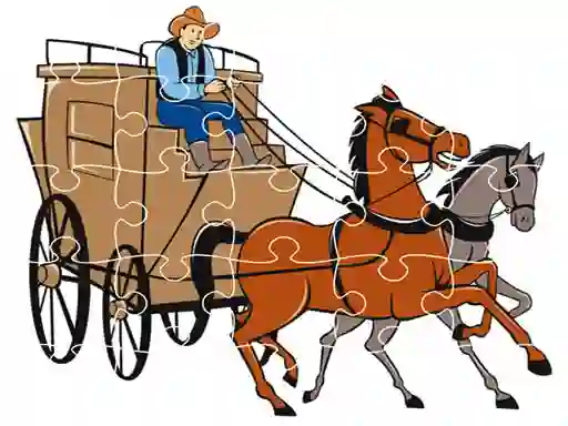 Mchezo Wagons Jigsaw online
