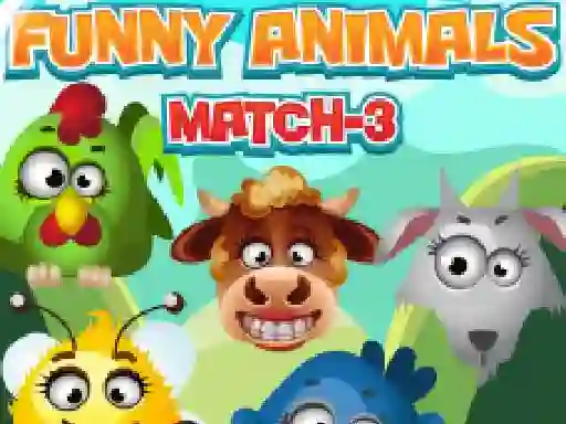 Mchezo Funny Animals Match 3 online
