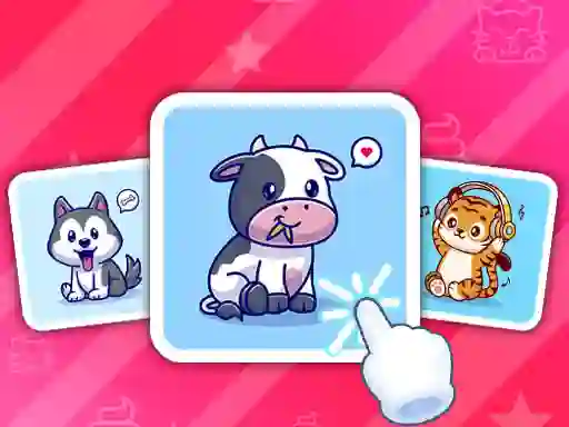 Mchezo Cute Animal Cards online