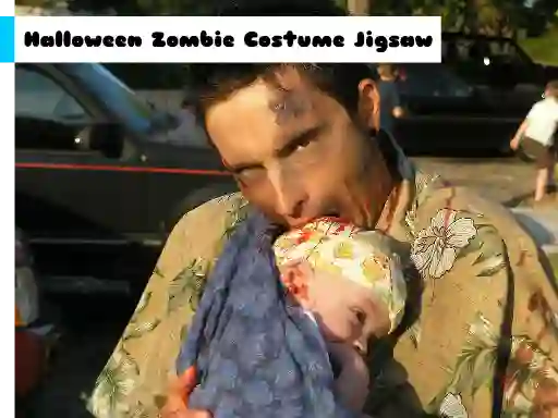 Mchezo Halloween Zombie Costume Jigsaw online