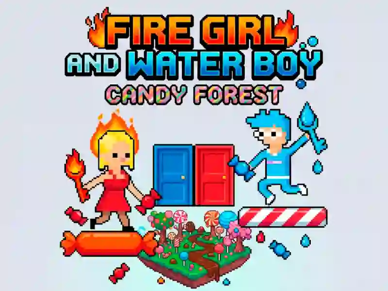 Mchezo Fire Girl and Water Boy Candy Forest online