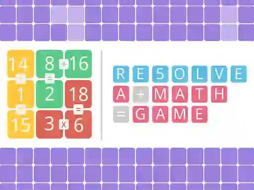 Mchezo Resolve a math game online