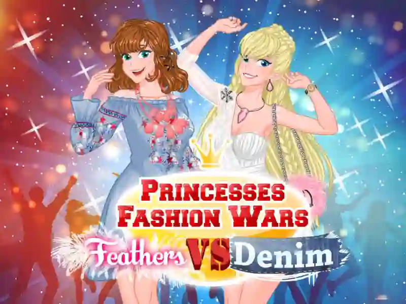 Mchezo Princesses Fashion Wars Feathers VS Denim online