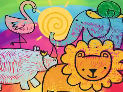 Mchezo Little Animals Coloring online
