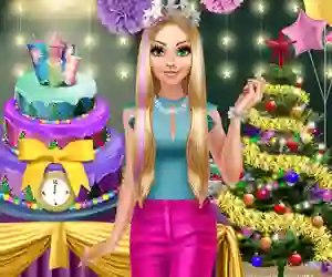 Mchezo Blondie Winter Party online