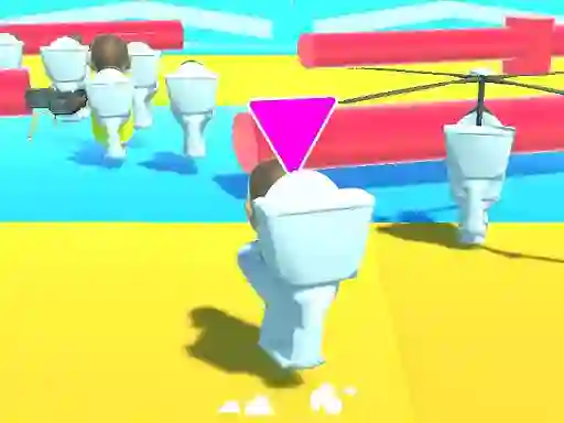 Mchezo Fall Boys Skibidi Toilet online