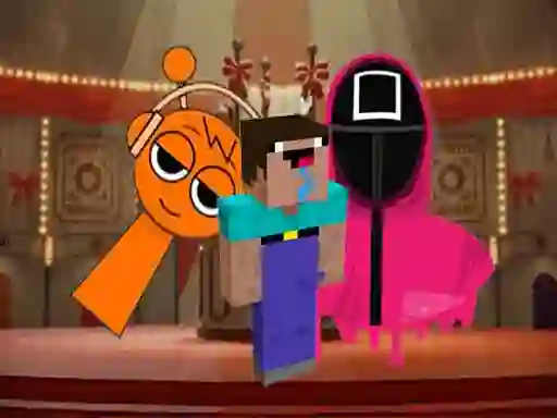 Mchezo Nextbots on Minecraft Squid Game Sprunki online