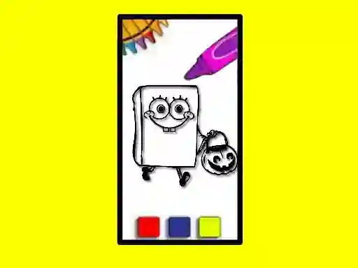 Mchezo SpobgeBob Halloween Coloring Book online
