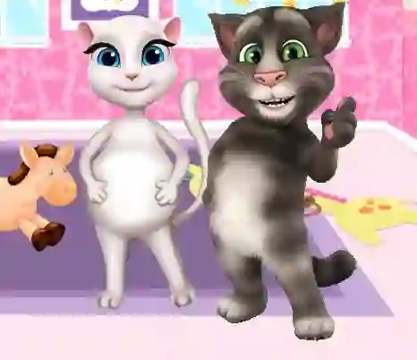 Mchezo Preganat Kitty Room Decor online