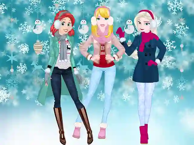 Mchezo Princesses Winter Spree online