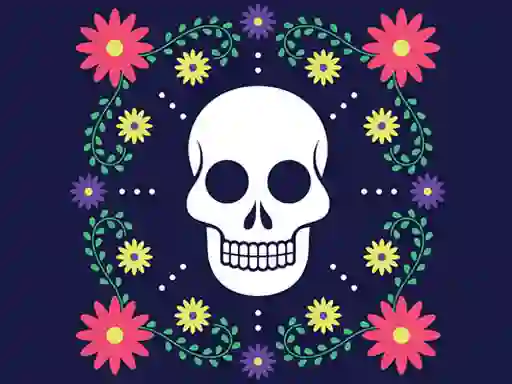 Mchezo Colorful Skull Jigsaw online