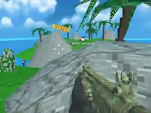 Mchezo Blocky Combat SWAT Desert Storm Zombie online