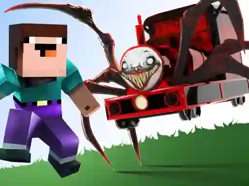 Mchezo Noob vs Spider Train online