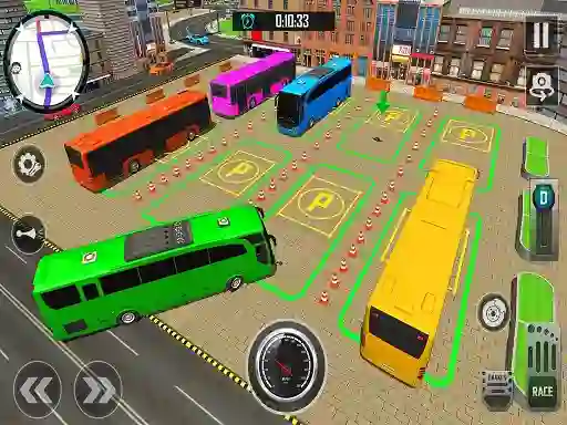 Mchezo Bus City Parking Simulator online
