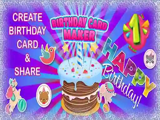 Mchezo Birthday Card Maker online